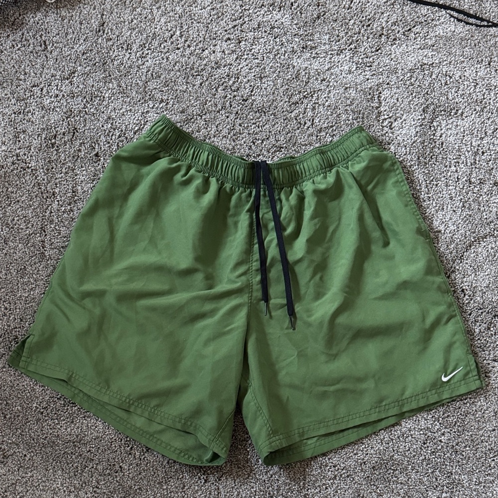 Nike Men's Olive Green Athletic Shorts